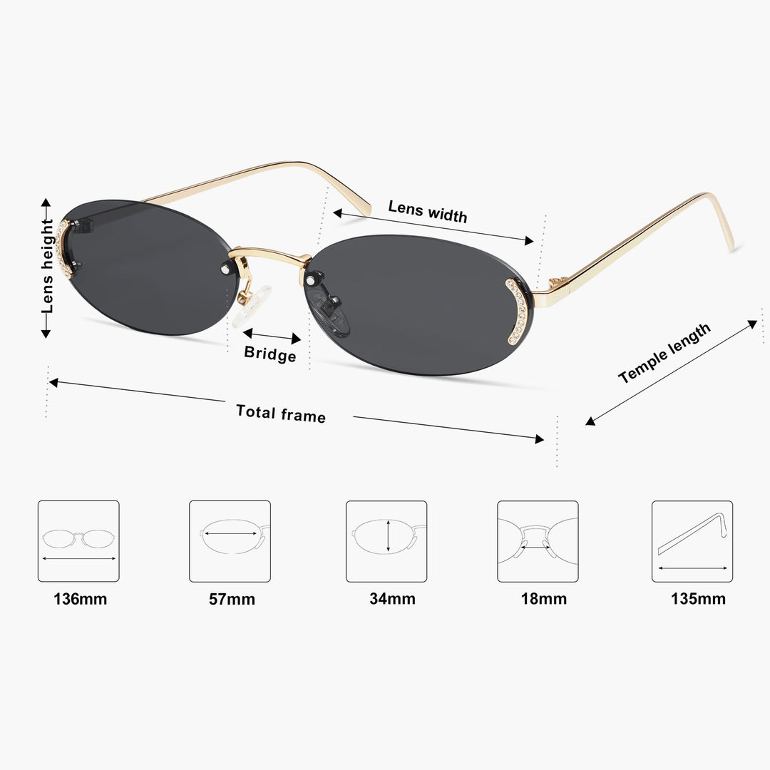 5 Colors - Diamond Lattice Design Sunglasses