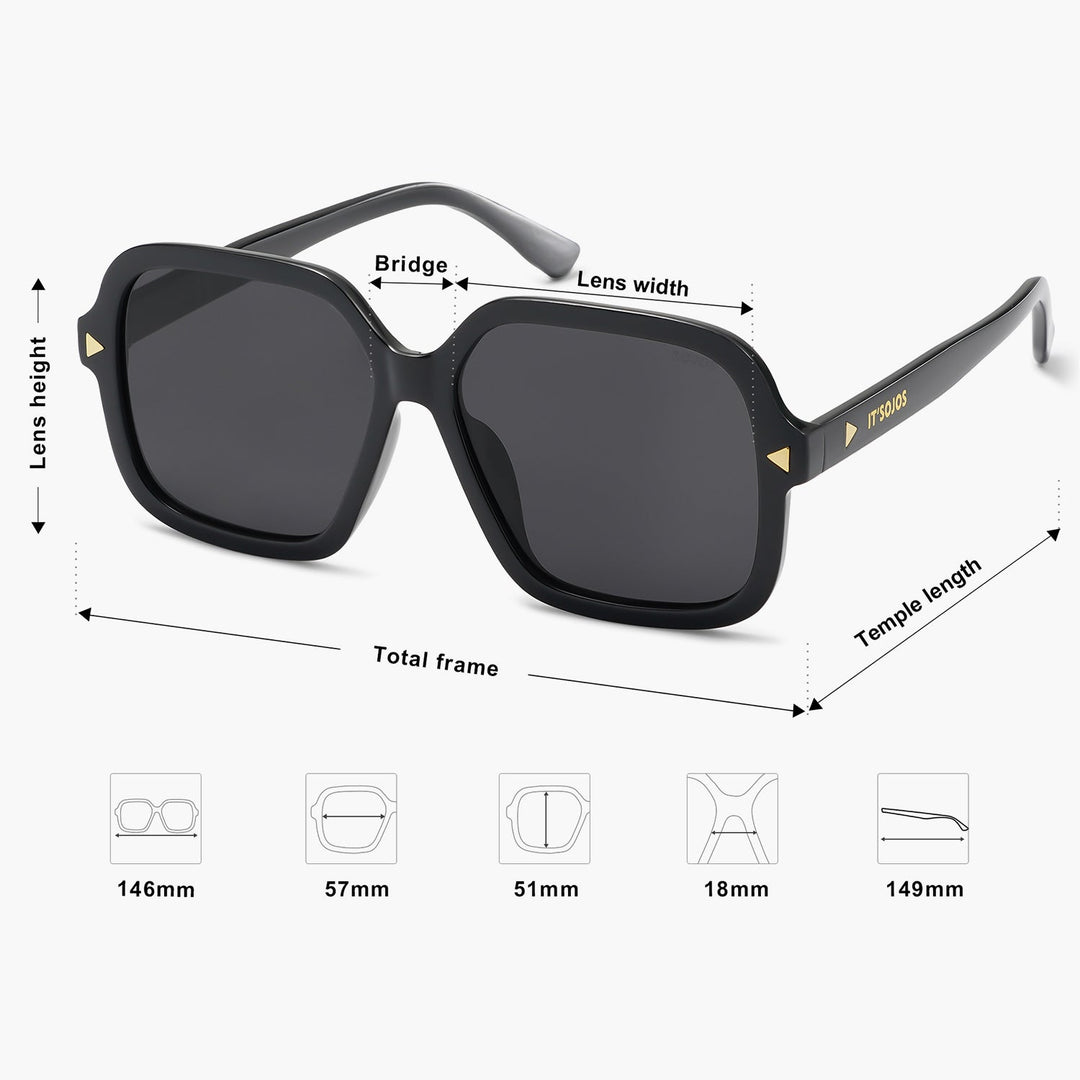 4 Colours Square Frame Fashion Sunglasses