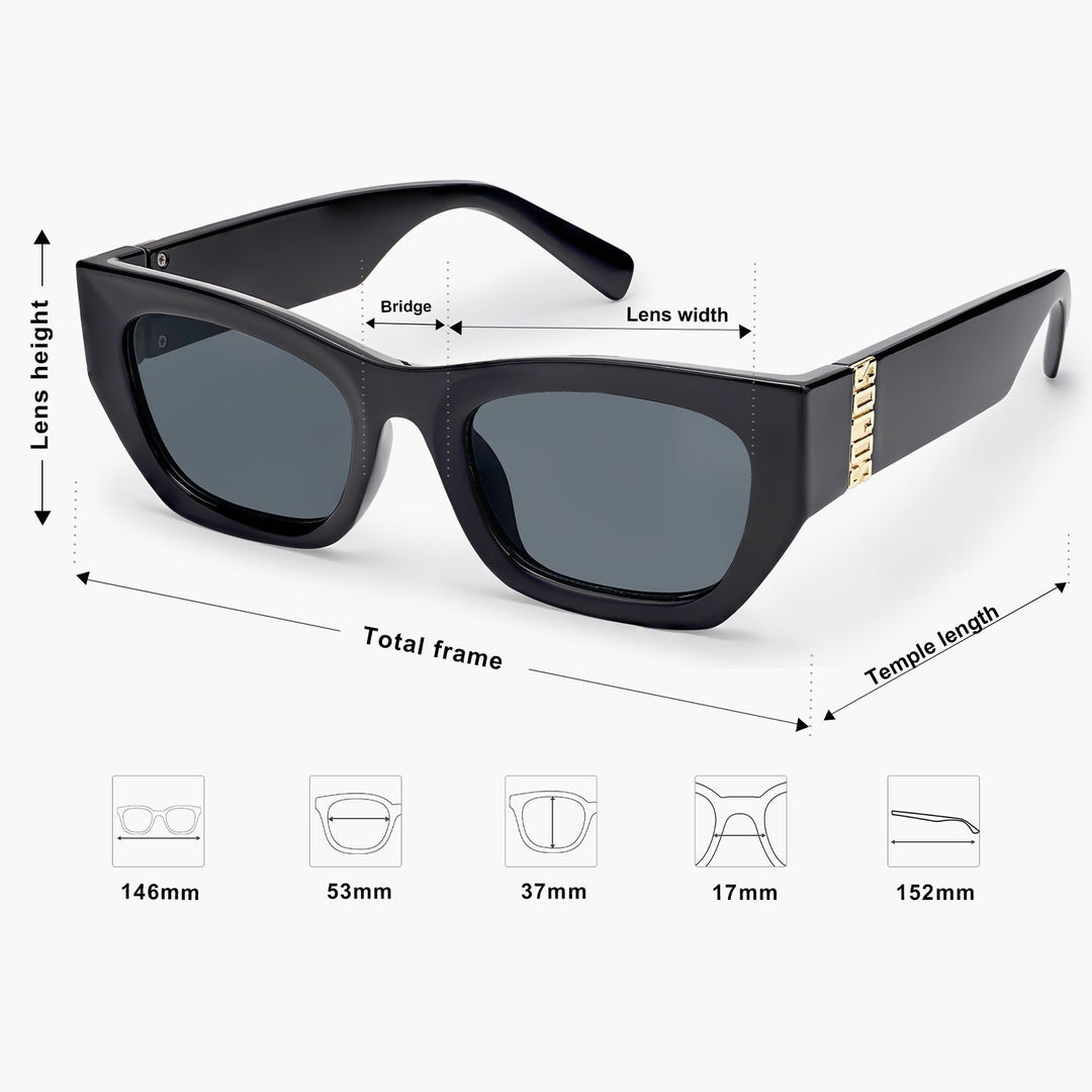 5 Colors - Minimalist Square Frame Sunglasses