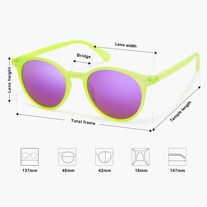 8-colour colour blocked temples sunglasses