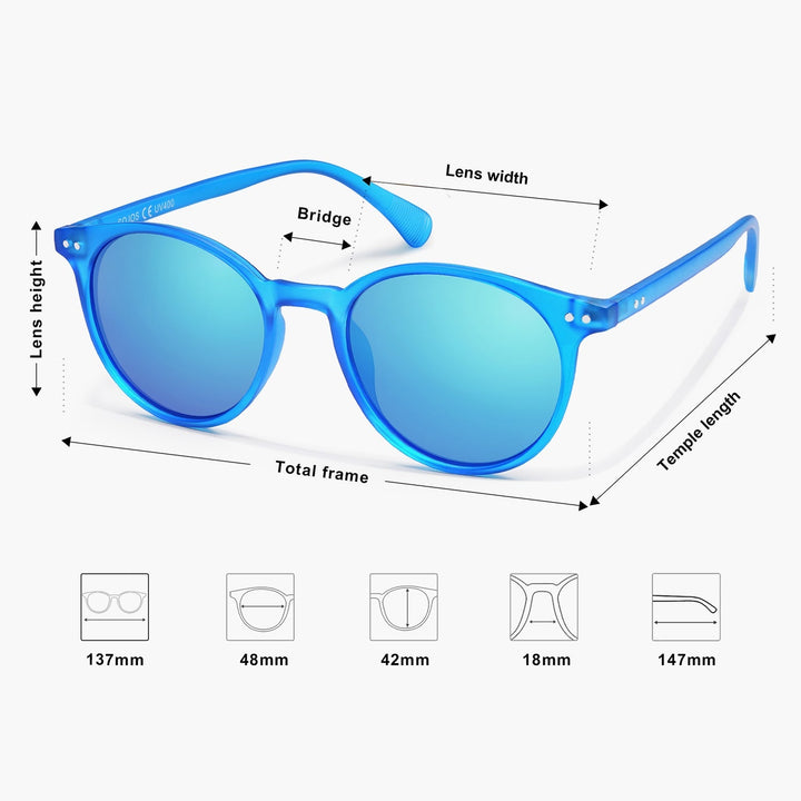 8-colour colour blocked temples sunglasses
