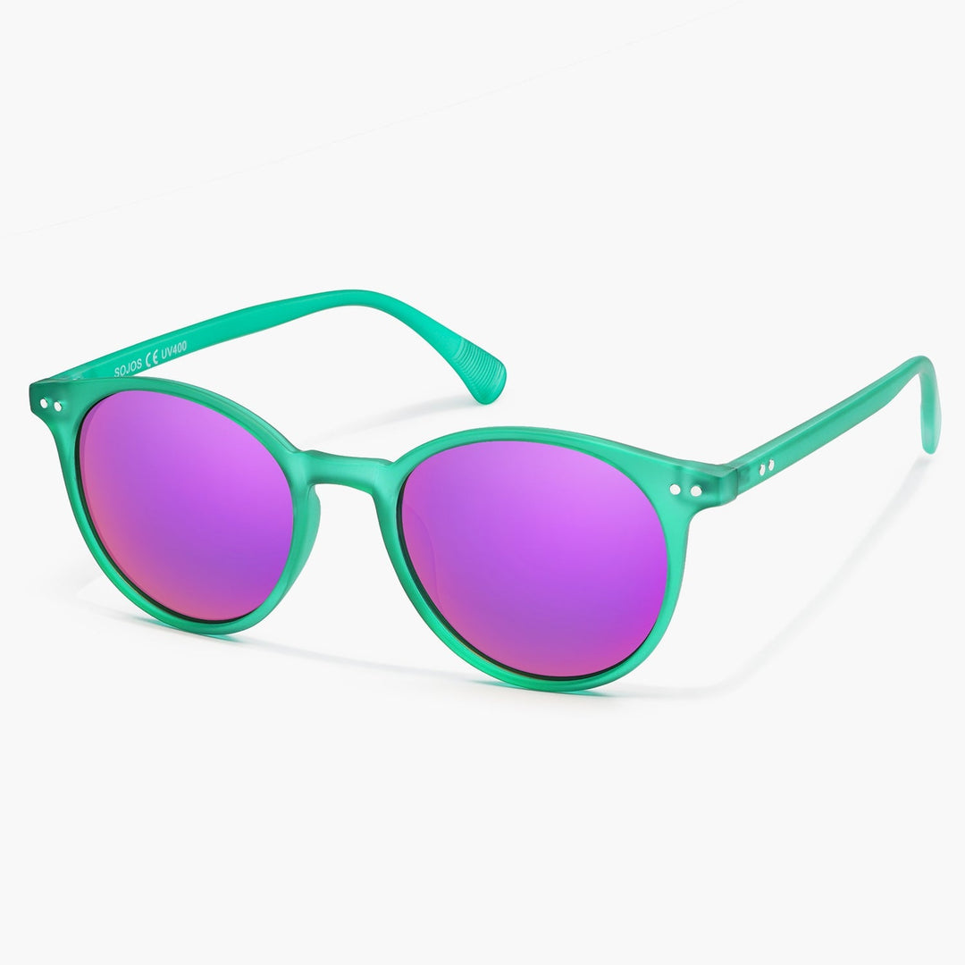 8-colour colour blocked temples sunglasses
