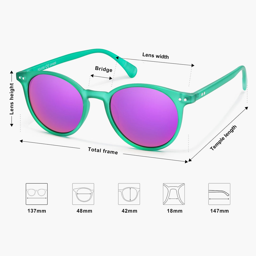 8-colour colour blocked temples sunglasses