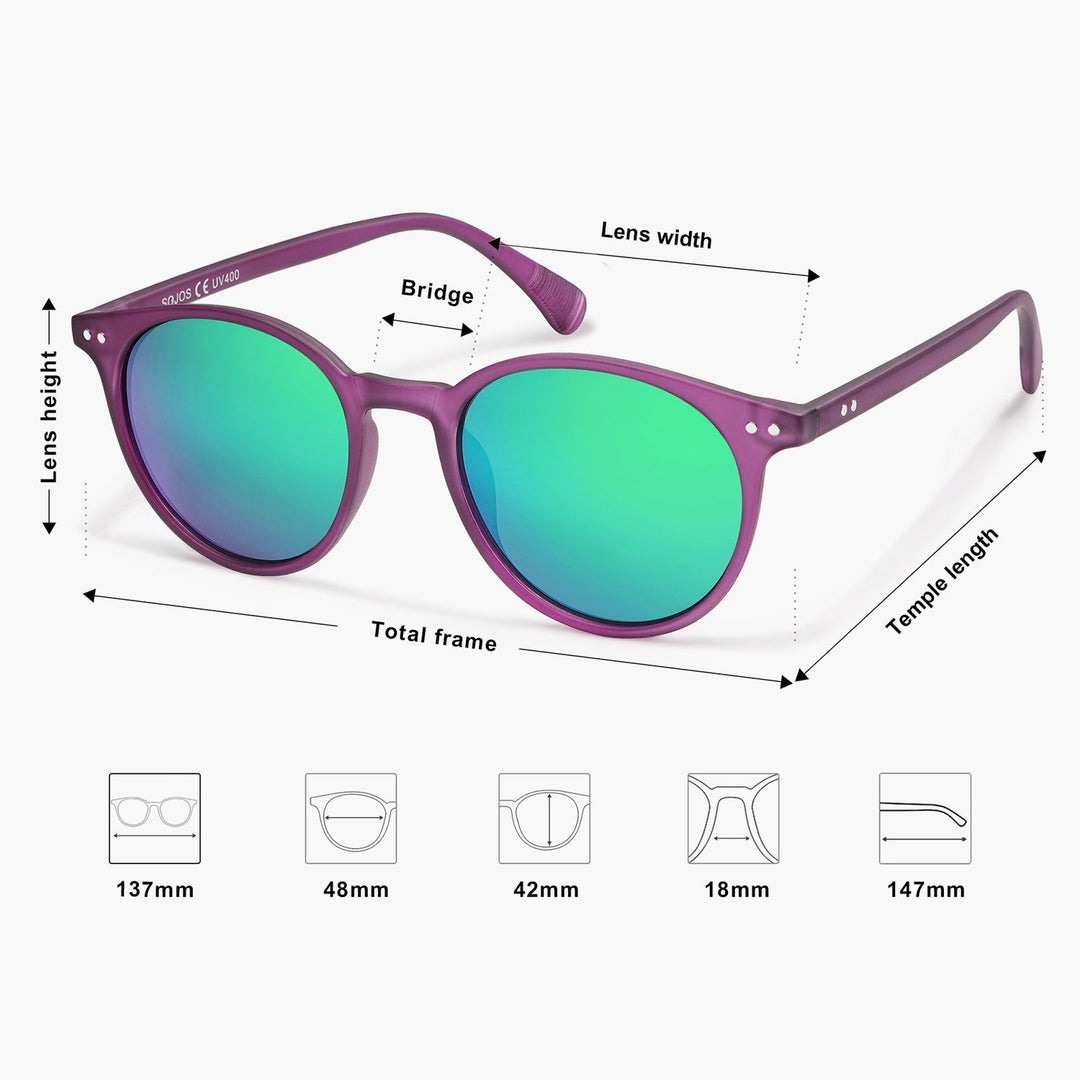 8-colour colour blocked temples sunglasses