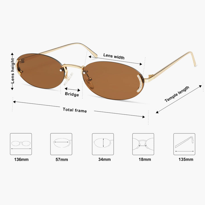 5 Colors - Diamond Lattice Design Sunglasses