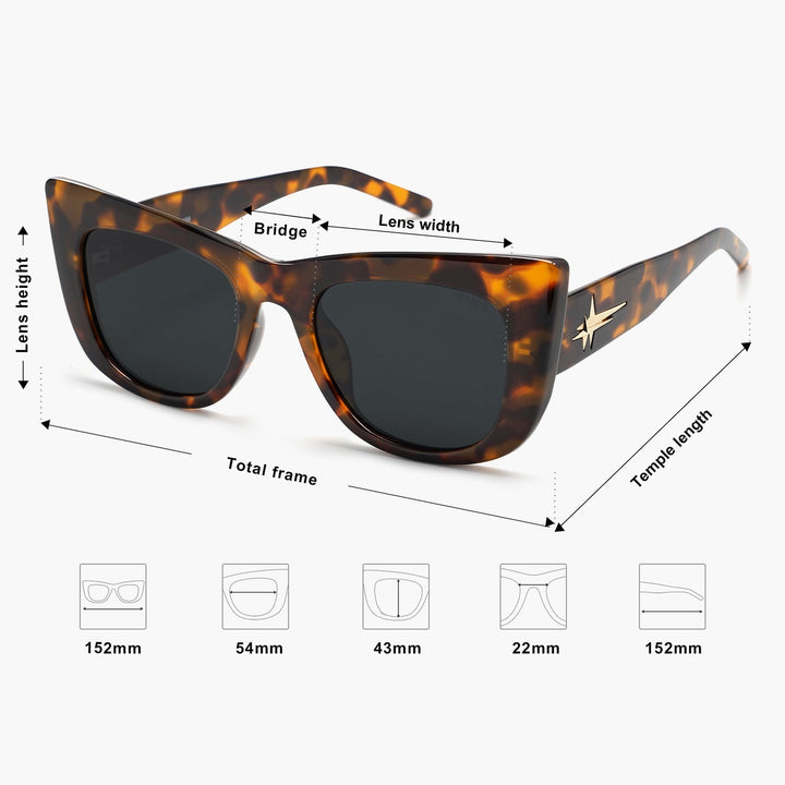 5 color rhinestone lens polarized sunglasses