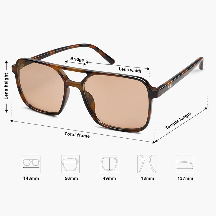 1 Colour Retro Print Sunglasses