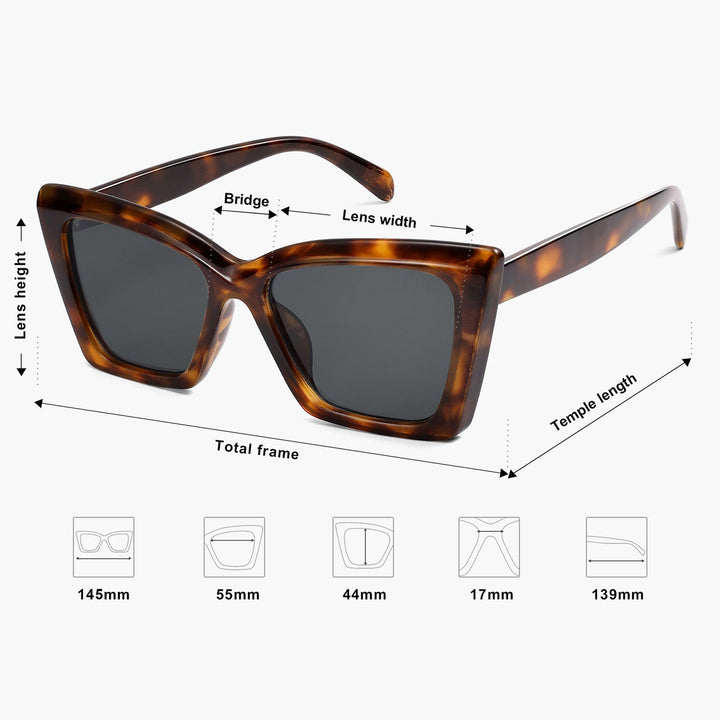4 Colors - Classic Style Flat Glasses