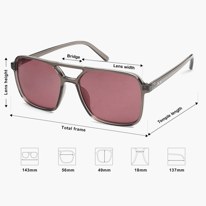 1 Colour Retro Print Sunglasses