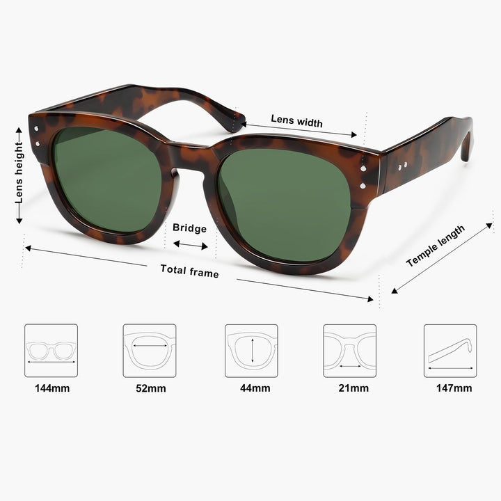 5 color luxury rhinestone lens polarized sunglasses