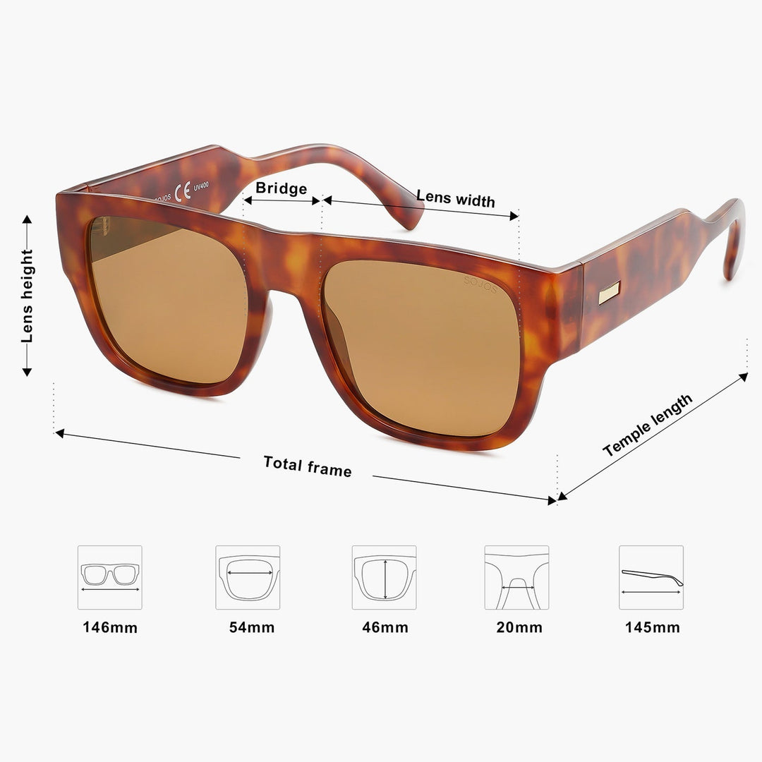 5 Colors - Cutout Logo Large Sunglasses