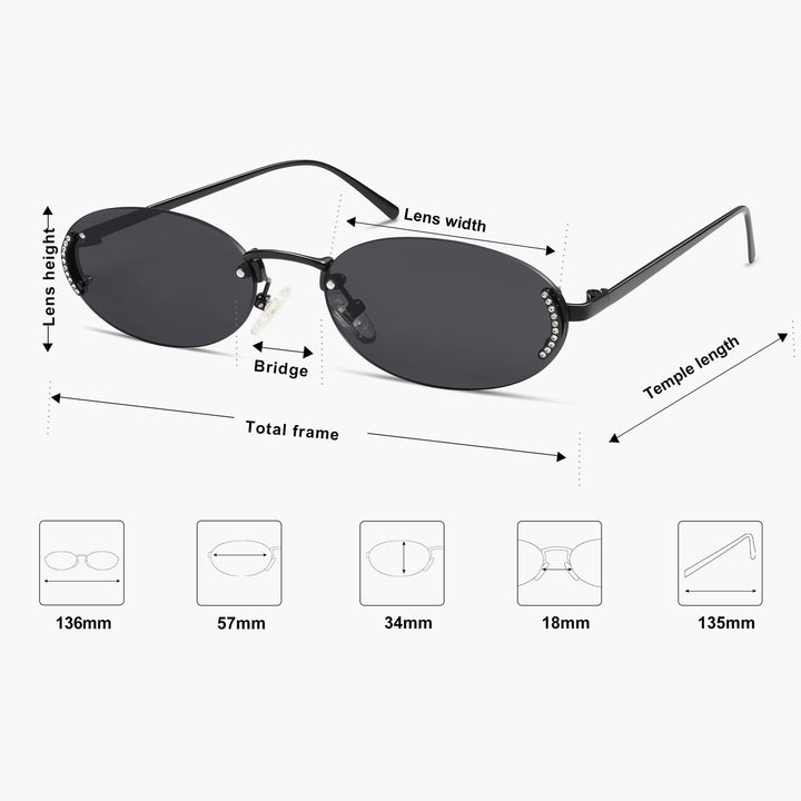 5 Colors - Diamond Lattice Design Sunglasses