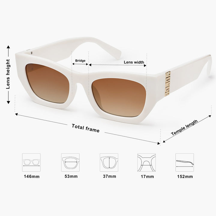 5 Colors - Minimalist Square Frame Sunglasses
