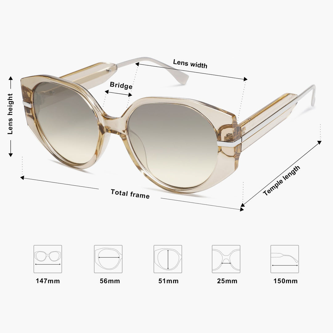 6 color luxury rhinestone lens polarized sunglasses