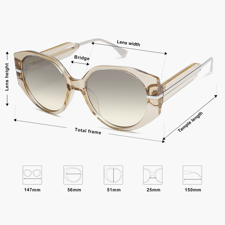 6 color luxury rhinestone lens polarized sunglasses