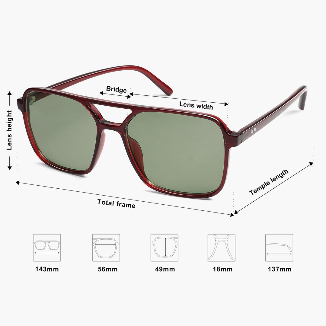 1 Colour Retro Print Sunglasses