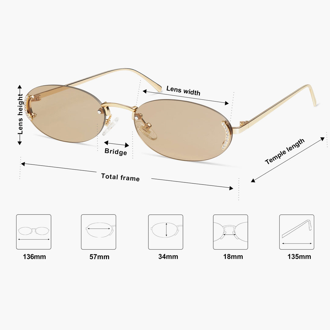 5 Colors - Diamond Lattice Design Sunglasses