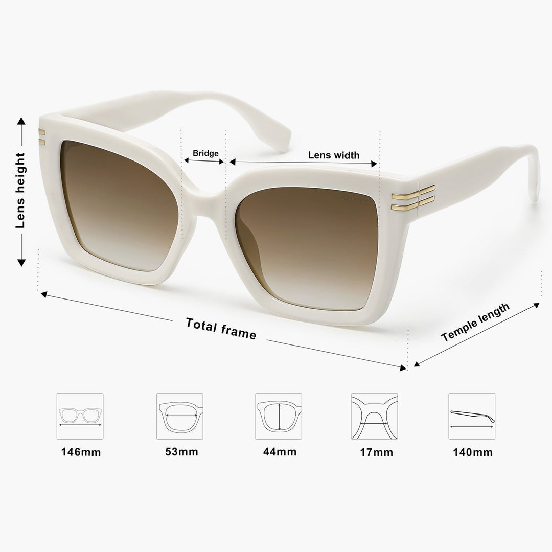 5 Colors - Cutout Logo Large Sunglasses