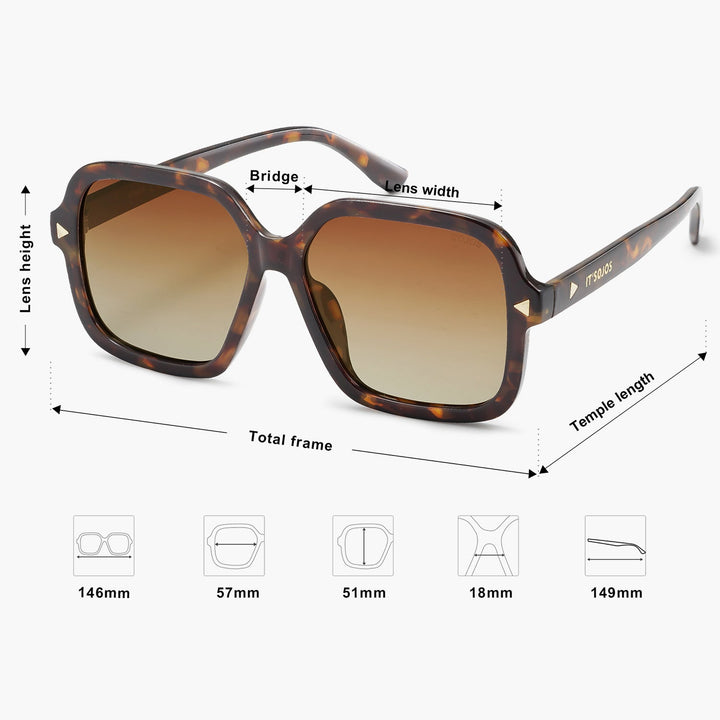 4 Colours Square Frame Fashion Sunglasses