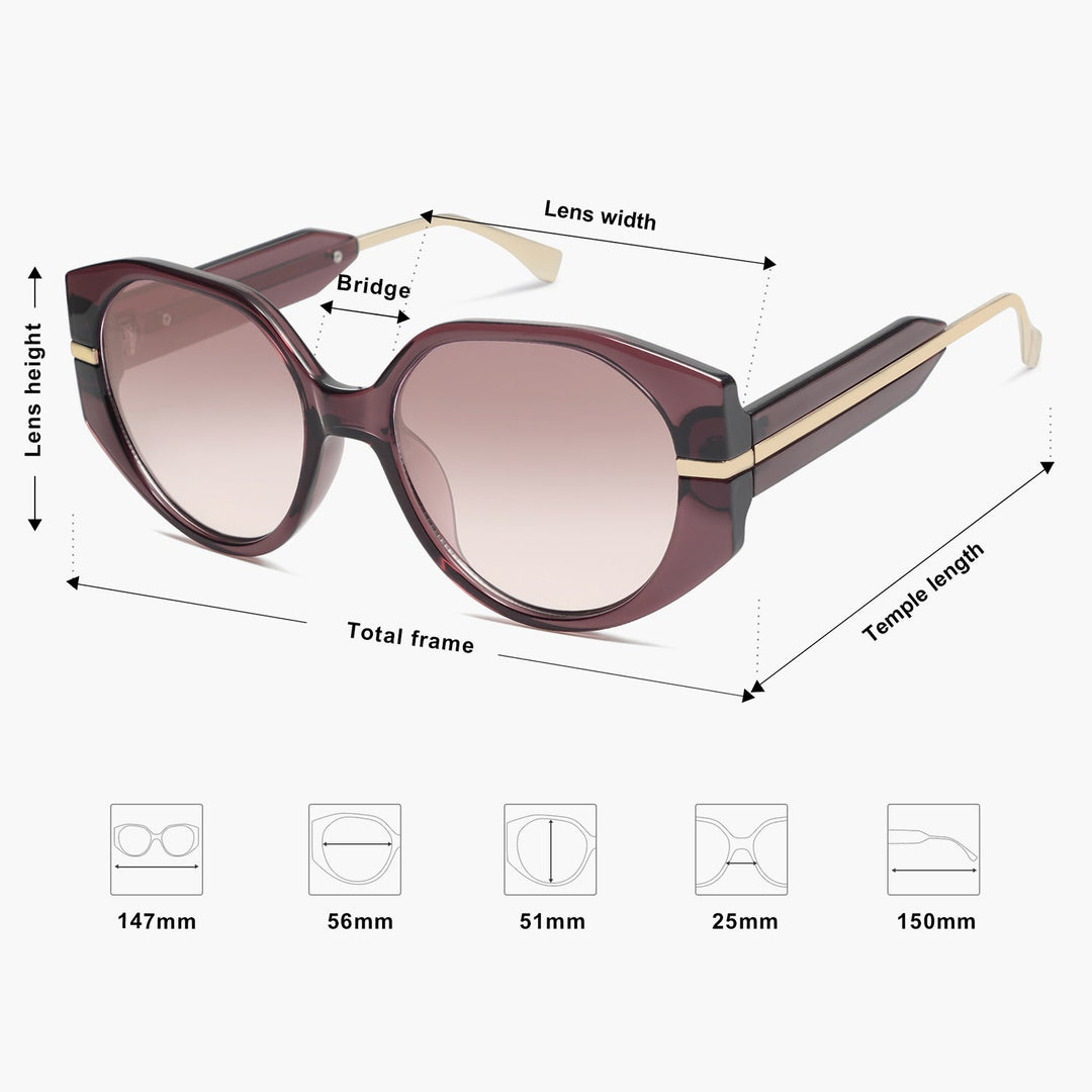 6 color luxury rhinestone lens polarized sunglasses