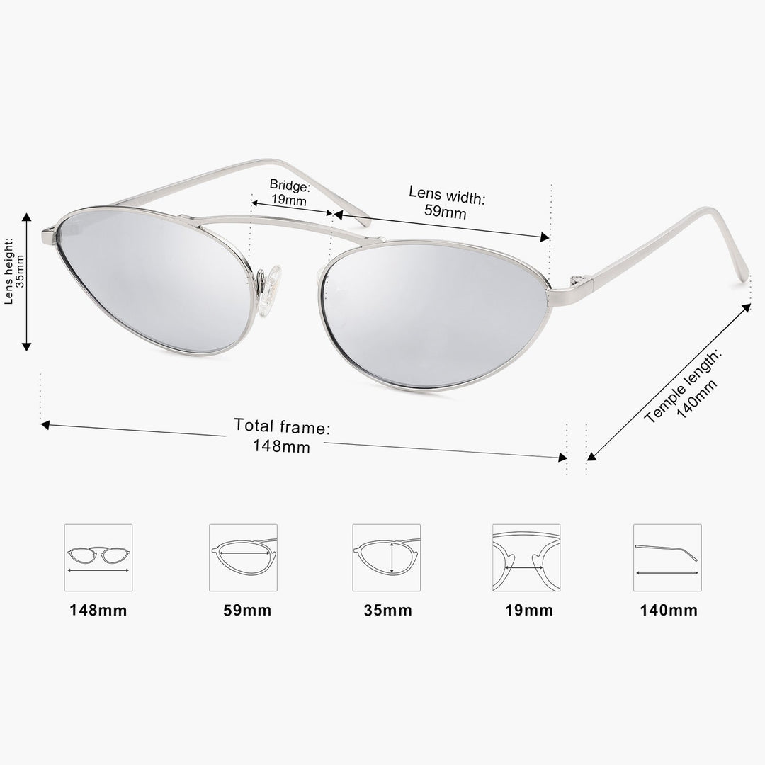 4 Colors - Minimalist Stripe Trimmed Sunglasses