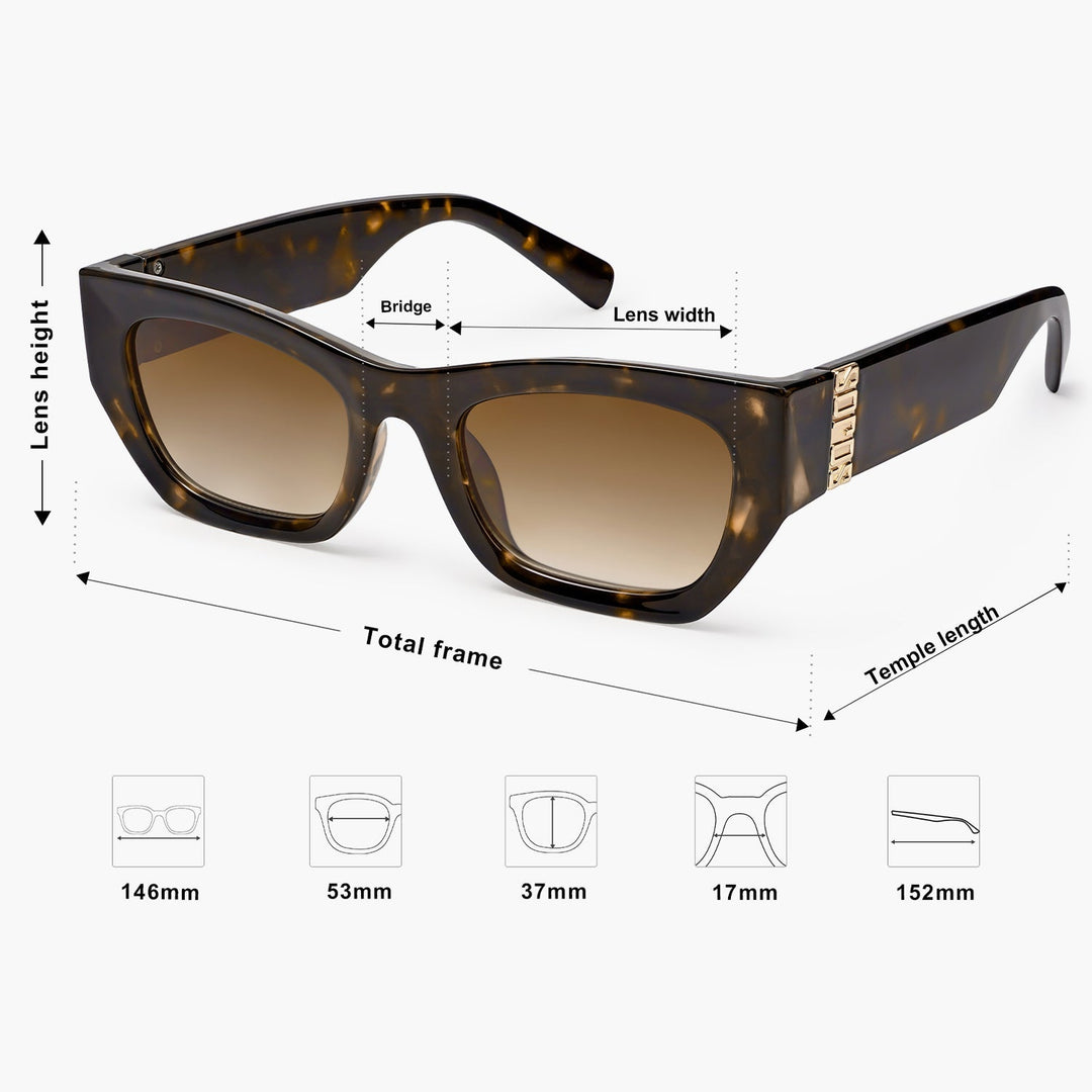 5 Colors - Minimalist Square Frame Sunglasses