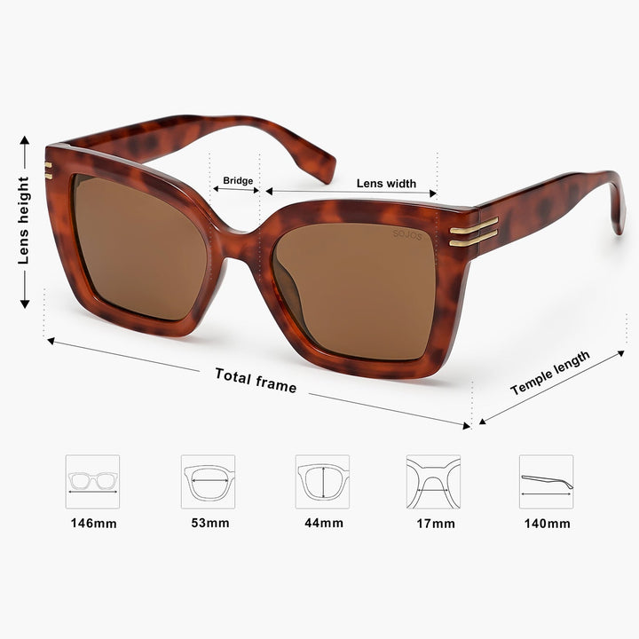 5 Colors - Cutout Logo Large Sunglasses