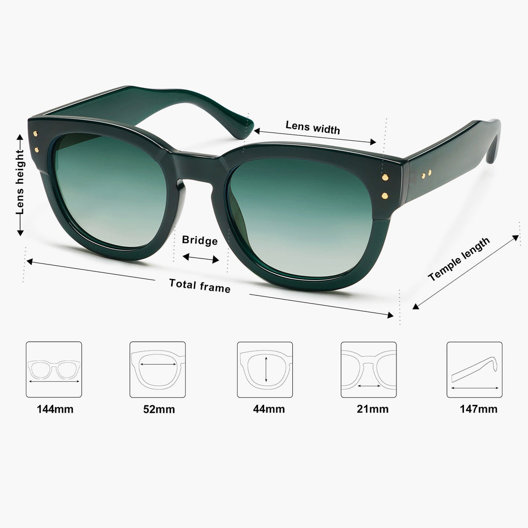 5 color luxury rhinestone lens polarized sunglasses