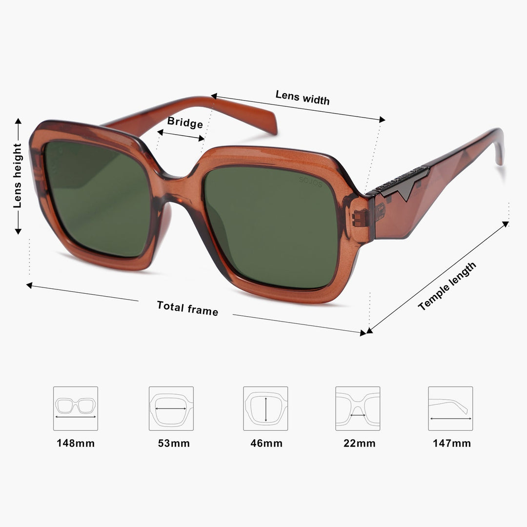 5-color fashionable L letter temple polarized sunglasses