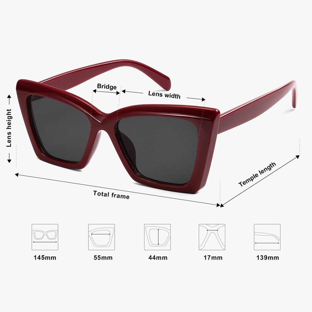 4 Colors - Classic Style Flat Glasses