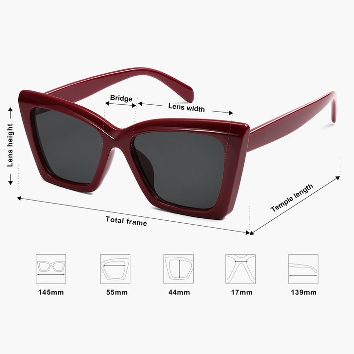 4 Colors - Classic Style Flat Glasses