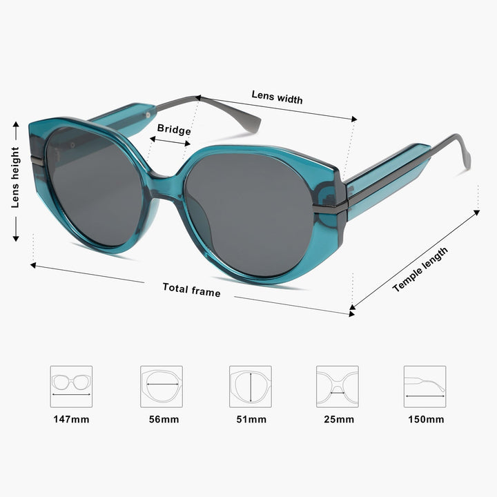 6 color luxury rhinestone lens polarized sunglasses