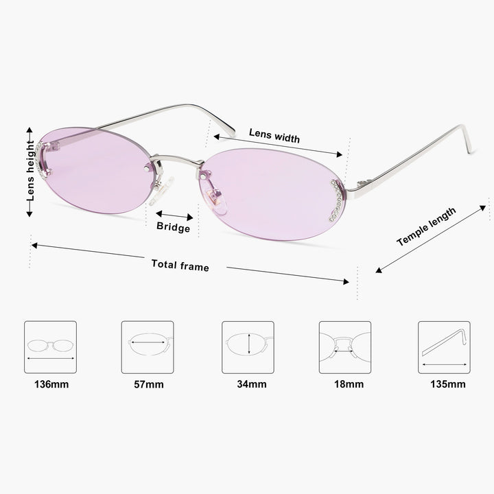 5 Colors - Diamond Lattice Design Sunglasses