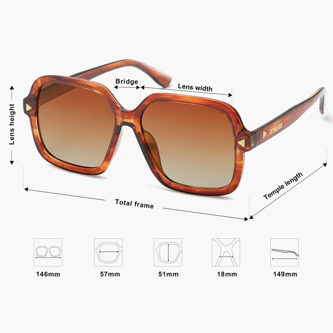 4 Colours Square Frame Fashion Sunglasses