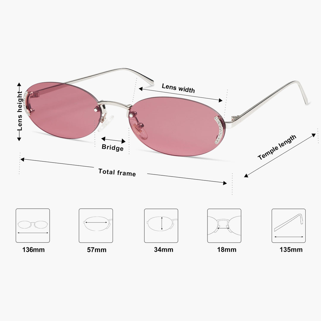 5 Colors - Diamond Lattice Design Sunglasses