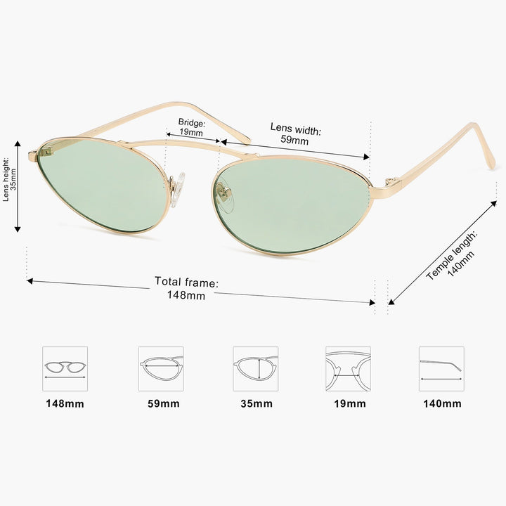 4 Colors - Minimalist Stripe Trimmed Sunglasses