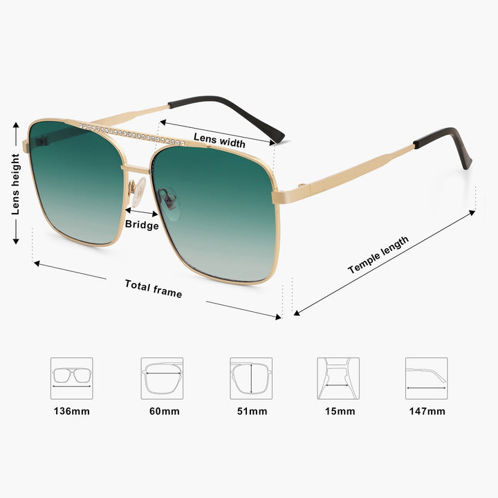 5 Colors - Outdoor Square Sunglasses