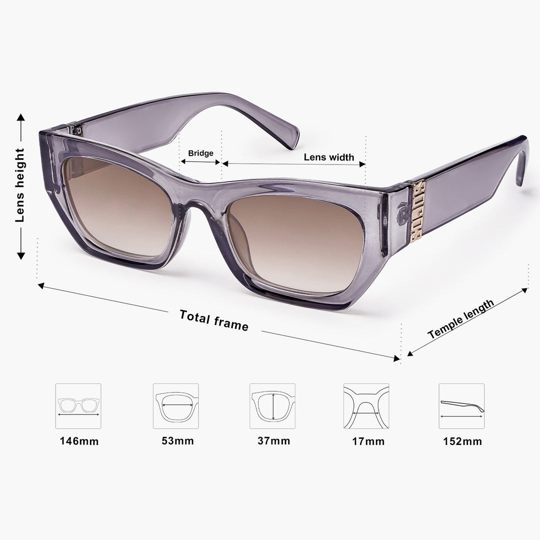 5 Colors - Minimalist Square Frame Sunglasses