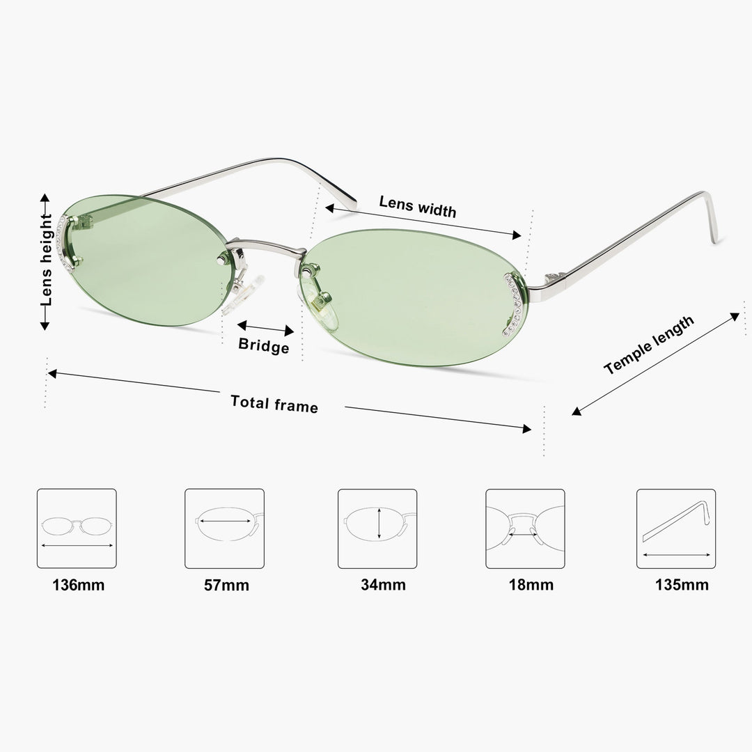 5 Colors - Diamond Lattice Design Sunglasses