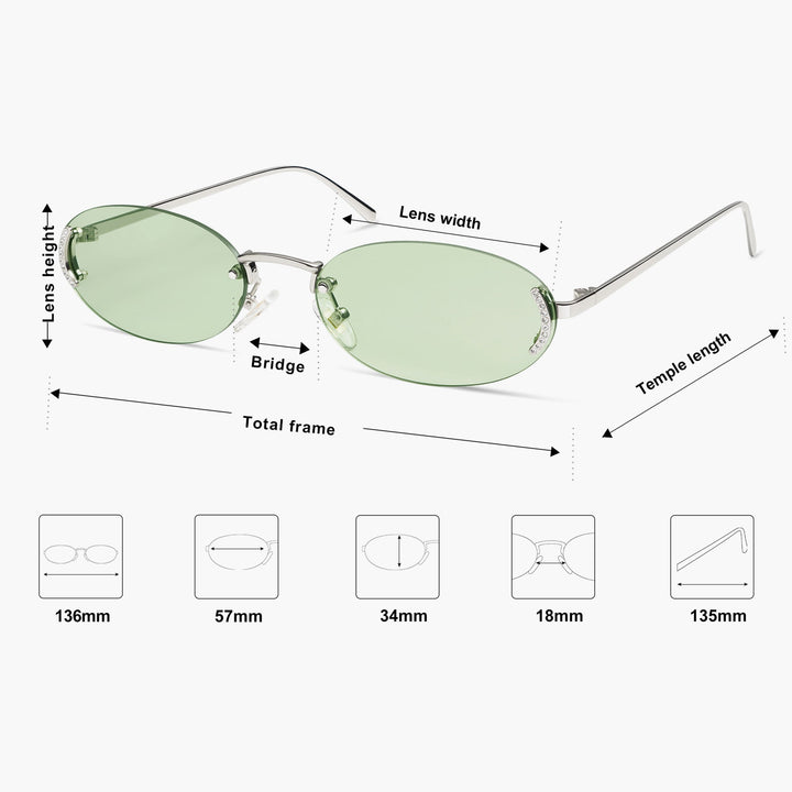 5 Colors - Diamond Lattice Design Sunglasses