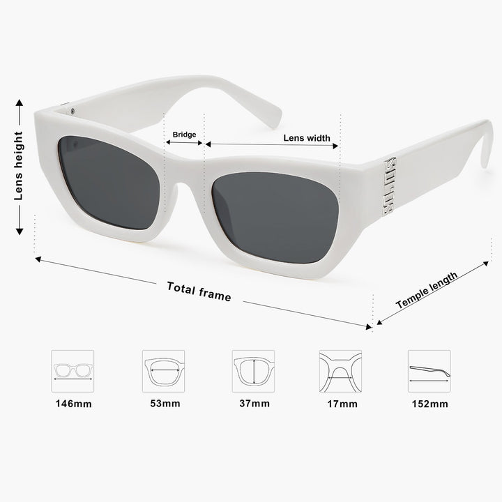 5 Colors - Minimalist Square Frame Sunglasses