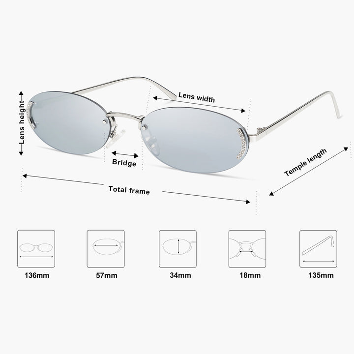 5 Colors - Diamond Lattice Design Sunglasses