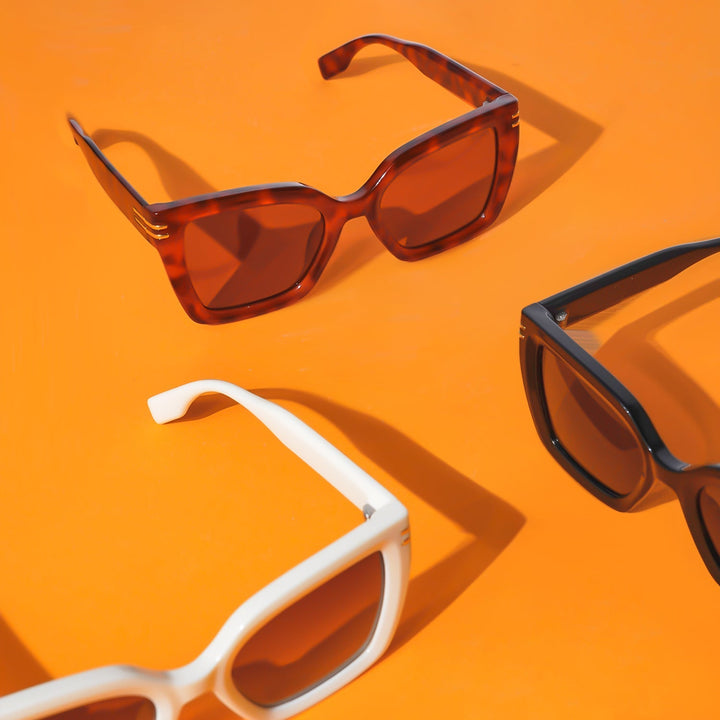 5 Colors - Cutout Logo Large Sunglasses