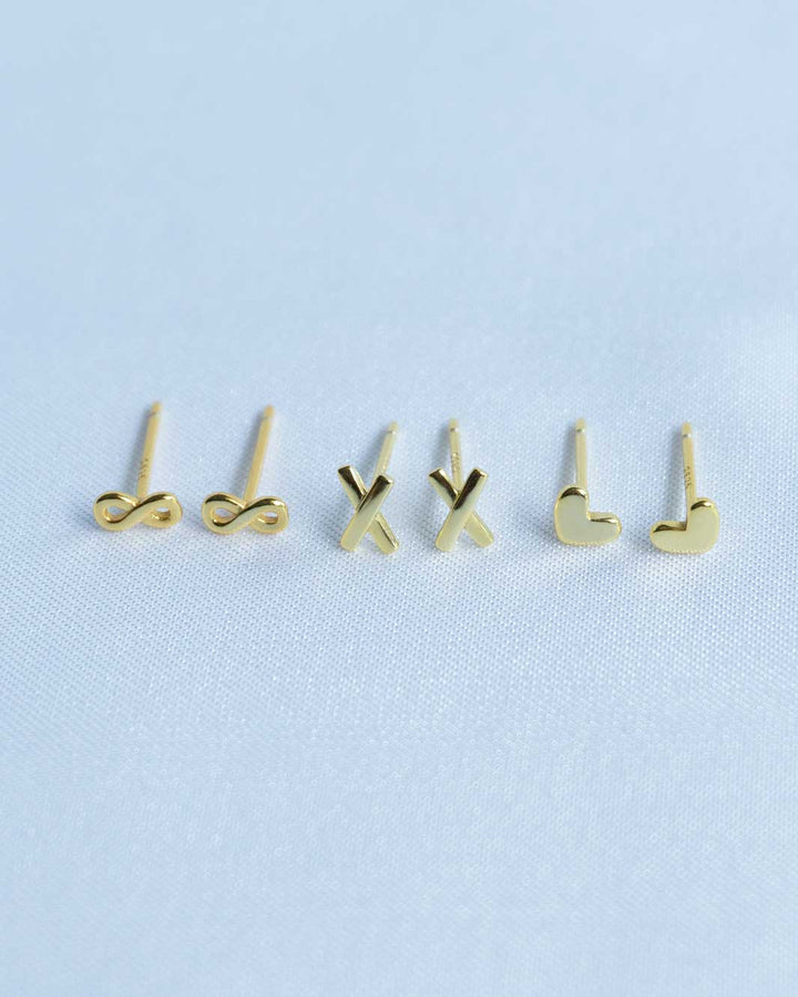 Symbols 3-Pack Stud Earrings