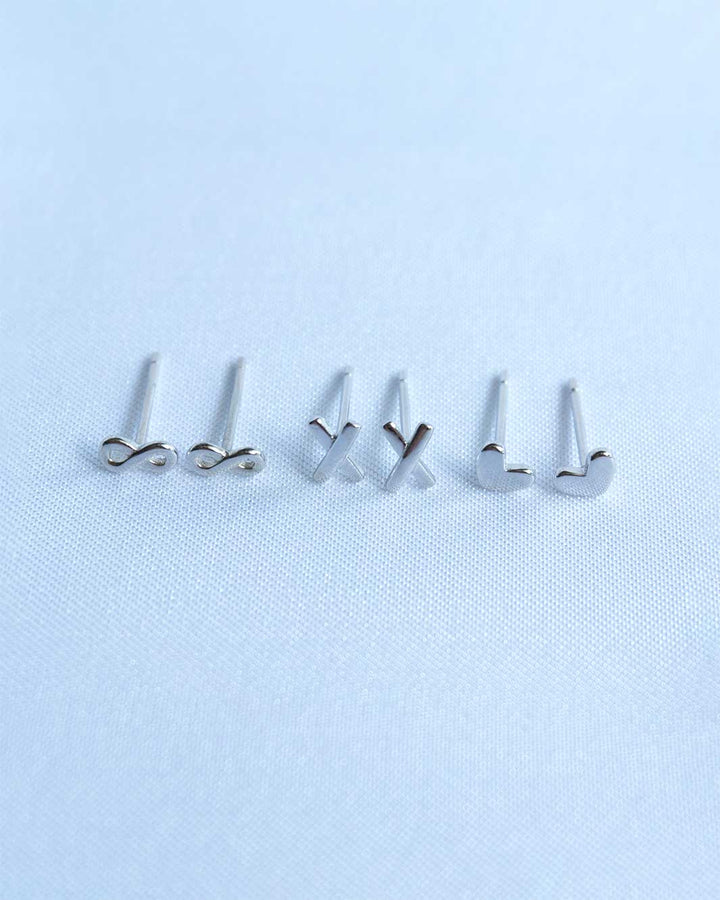 Symbols 3-Pack Stud Earrings
