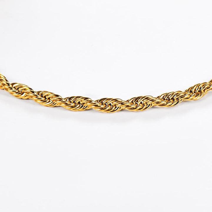 Twisted Rope Chain Anklet for Women Gold Ankle Bracelet 3MM Wide