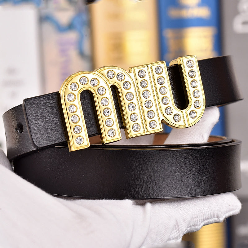 4 Color Rhinestone Women's Belt