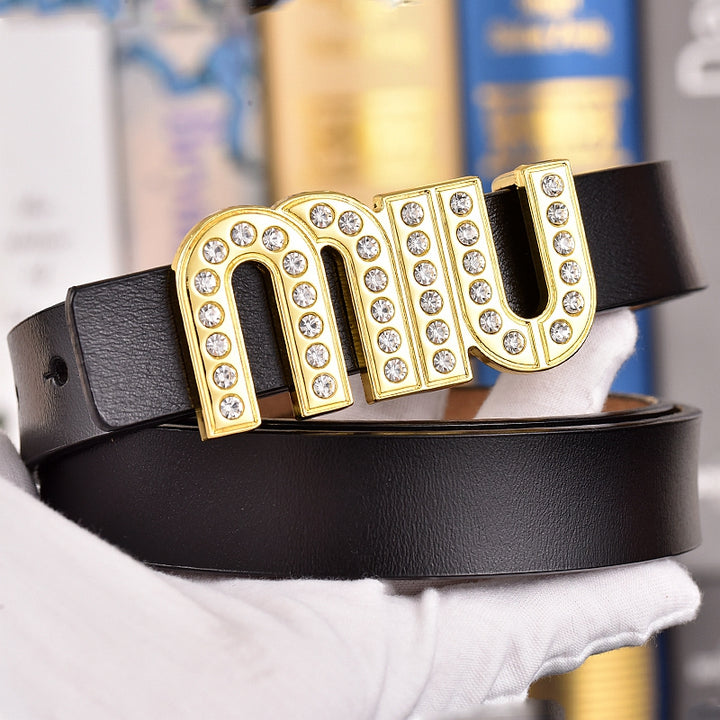 4 Color Rhinestone Women's Belt