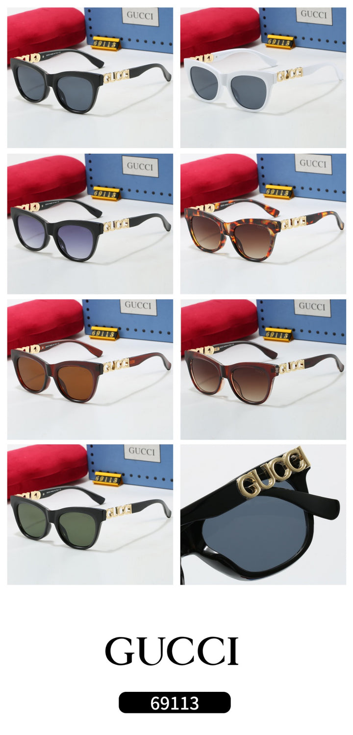 7 Color Fashion Monogram Embellished Sunglasses