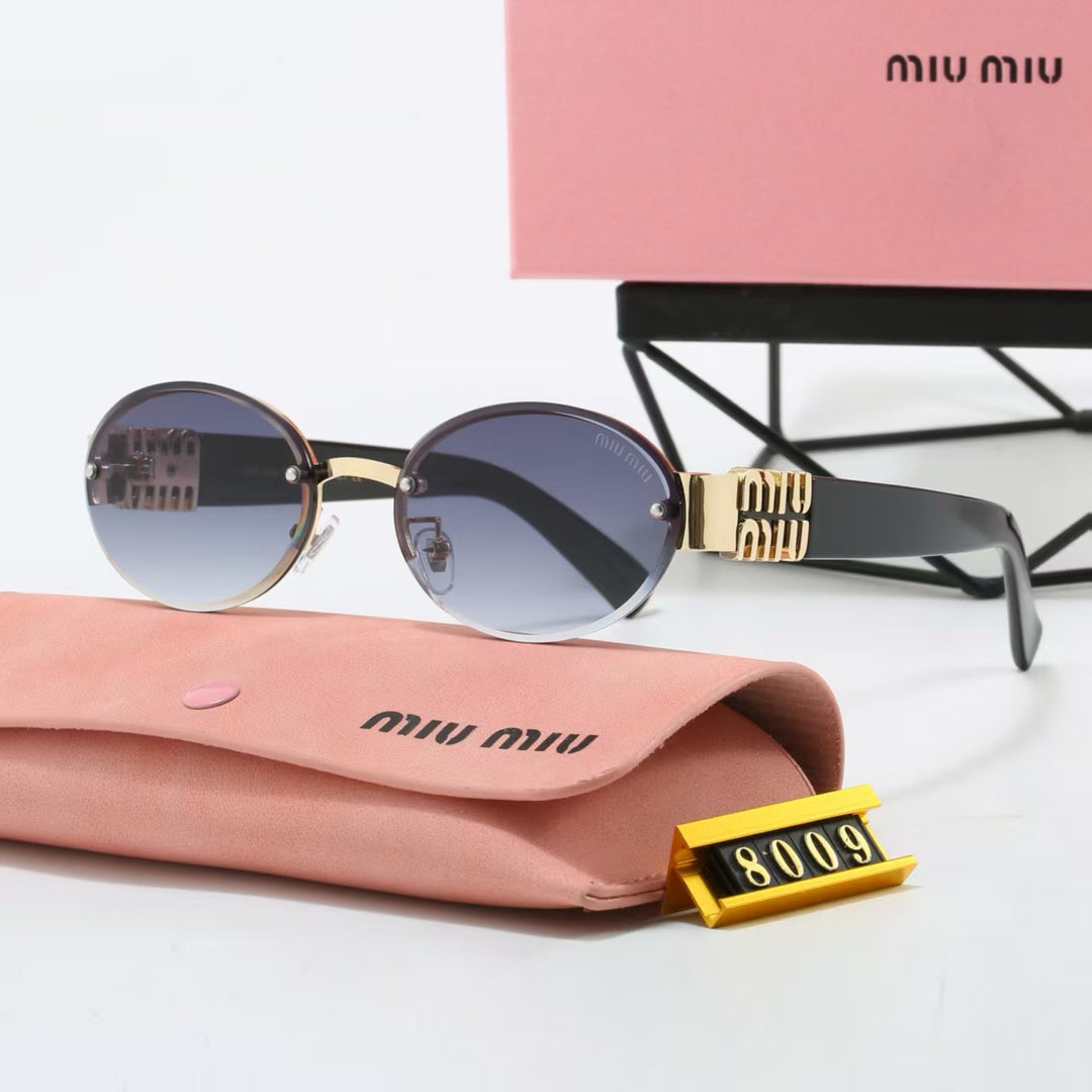 4 Color Metal with Oval Sunglasses